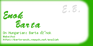 enok barta business card